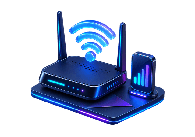 Stylized home Wi-Fi router